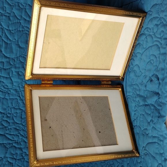 Vintage Accents Vintage Brass Gold Tone Frames On Hinges Poshmark